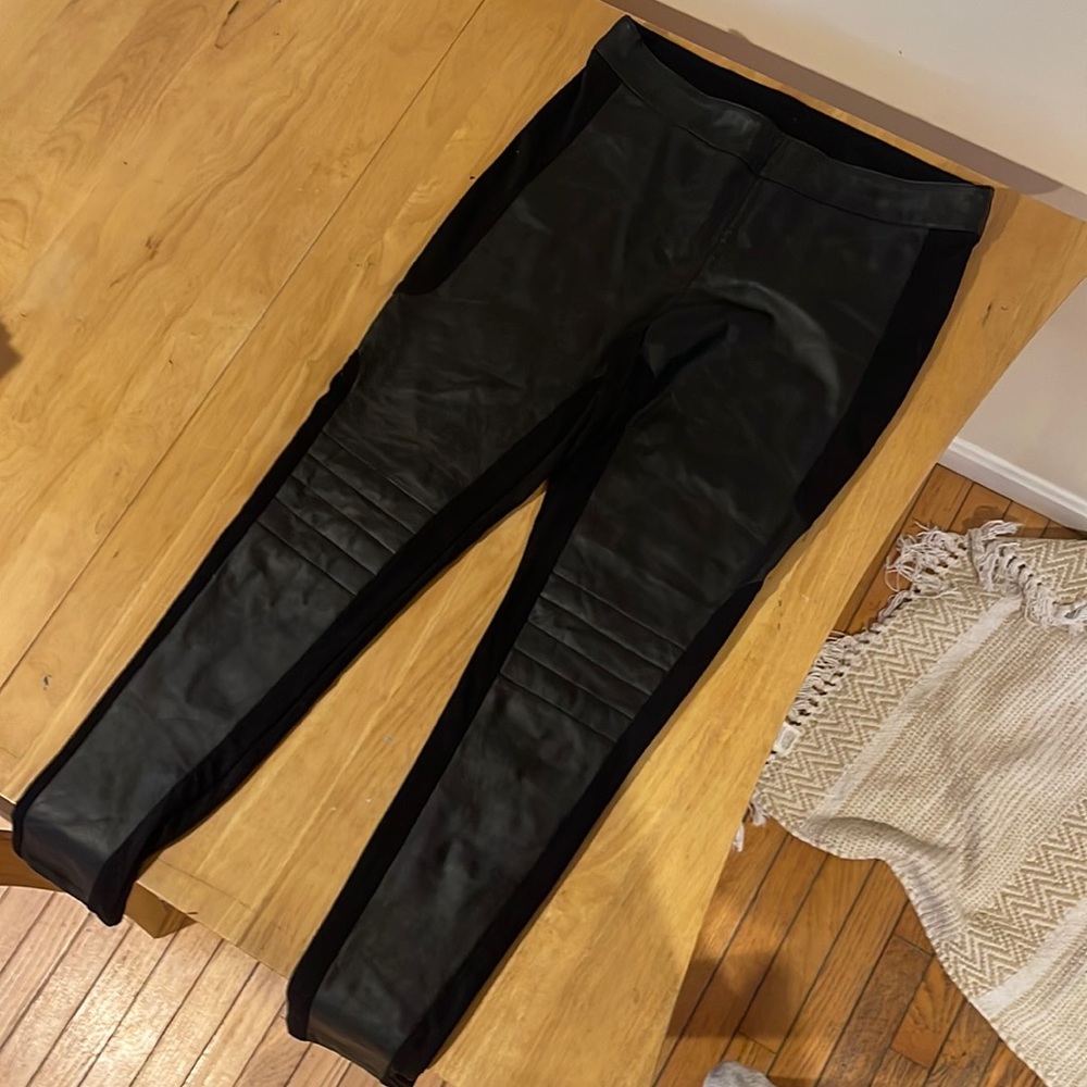 Dex vegan leather and cotton pants black size M